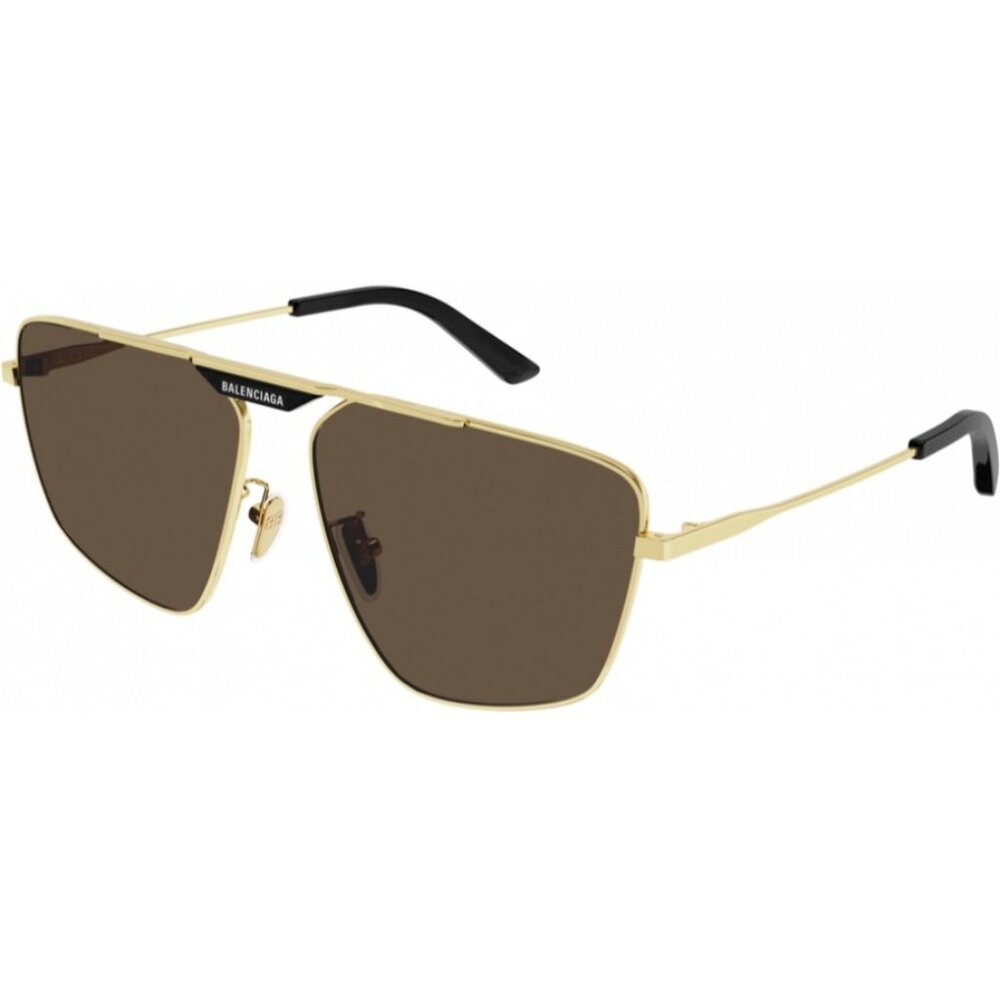 NEW BALENCIAGA SUNGLASSES BB0246SA 003 GOLD UNISEX EYEWEAR